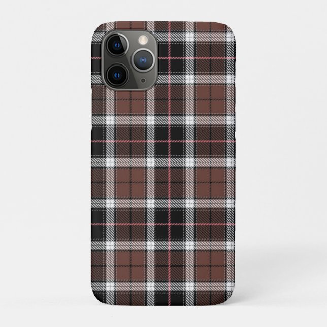 Funda De Case-Mate Para iPhone Plaid marrón (Reverso)