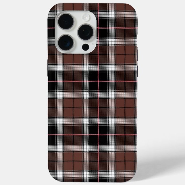Funda De Case-Mate Para iPhone Plaid marrón (Reverso )