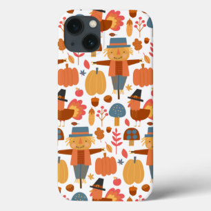 Funda Para iPhone 13 Plan de Acción de Gracias de Turquía y Scarecrow