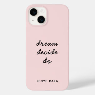Funda Para iPhone 14 De Case-Mate Plan Soñado Hacer Rosa Rubor Moderno Script Elegan