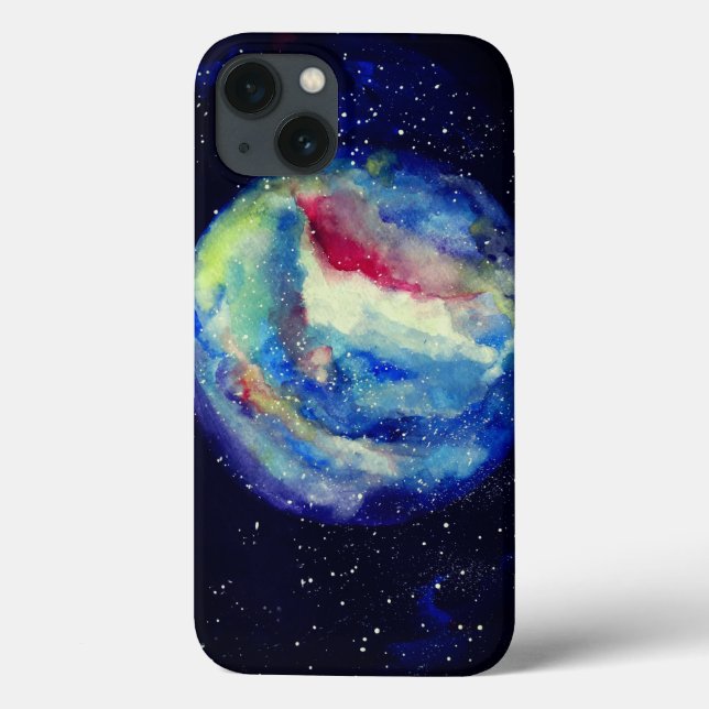 Funda De Case-Mate Para iPhone Planeta Funda, acuarela Cosmos Art (Reverso)