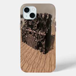 Funda Para iPhone 15 Mini Planeta Mars. Tormenta de polvo.