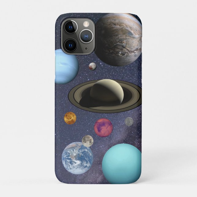 Funda De Case-Mate Para iPhone Planetas del sistema solar (Reverso)