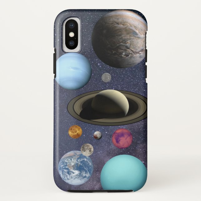Funda De Case-Mate Para iPhone Planetas del sistema solar (Reverso)