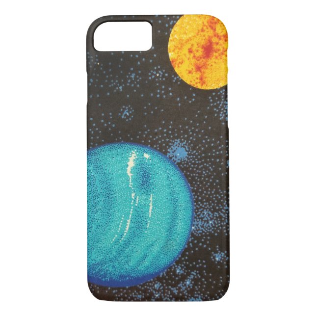 Funda De Case-Mate Para iPhone planetas y estrellas (Reverso)