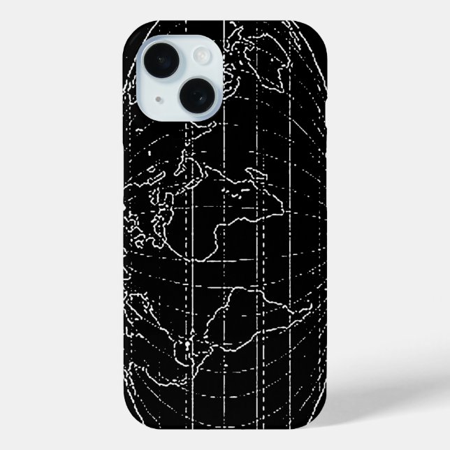 Funda De Case-Mate Para iPhone planisfera simple/mapas (Reverso )