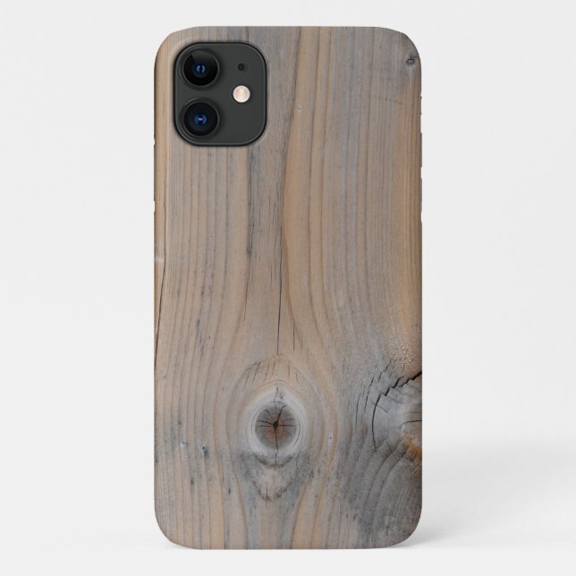 Funda De Case-Mate Para iPhone Plano de madera con nudo (Reverso)