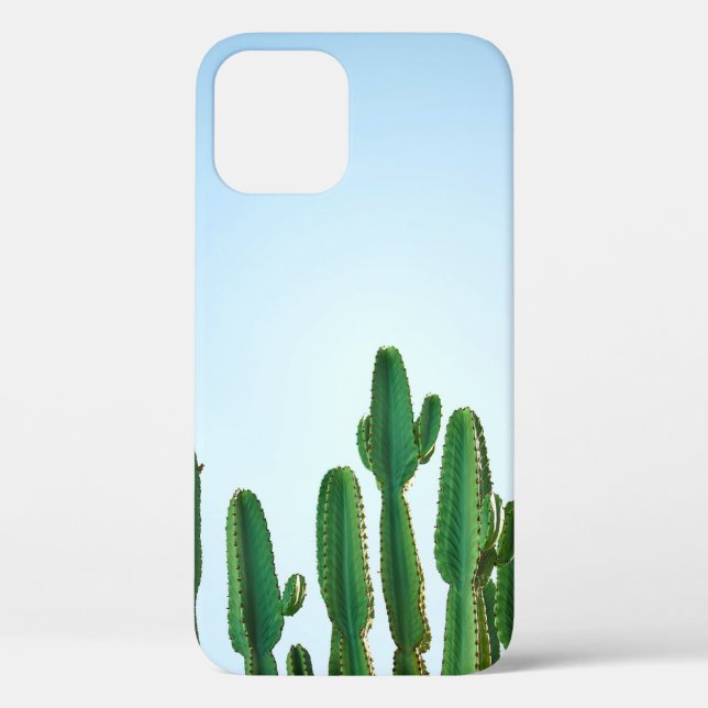 Funda De Case-Mate Para iPhone Planta de cactus verdes en fondo blanco (Reverso )
