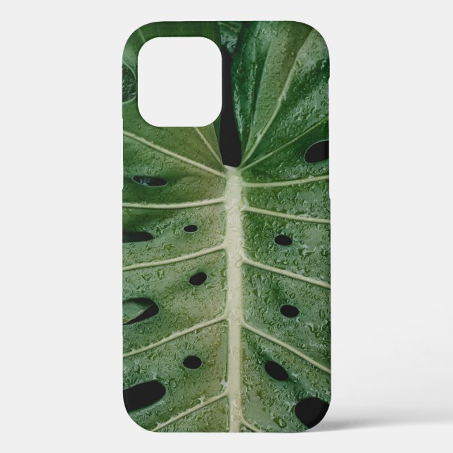 Funda De Case-Mate Para iPhone Planta de hoja verde (Reverso )