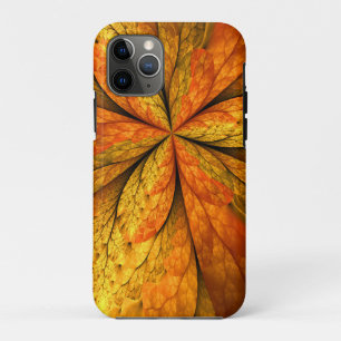 Funda Para iPhone 11 Pro Planta de otoño, hoja de arte fractal abstracta mo
