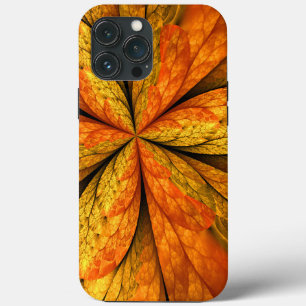 Funda Para iPhone 13 Pro Max Planta de otoño, hoja de arte fractal abstracta mo