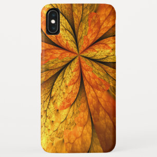 Funda Para iPhone XS Max Planta de otoño, hoja de arte fractal abstracta mo