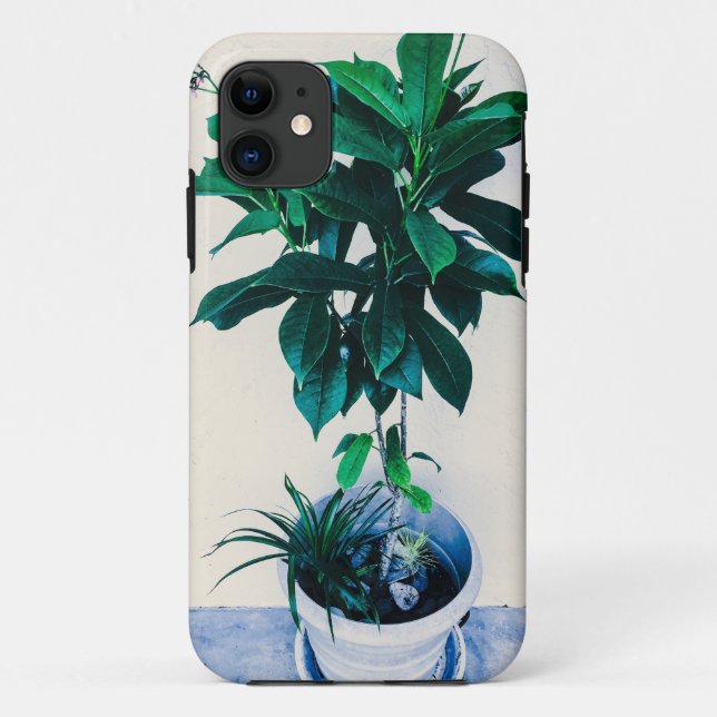 Funda De Case-Mate Para iPhone Planta Jatropha en verde natural (Reverso)