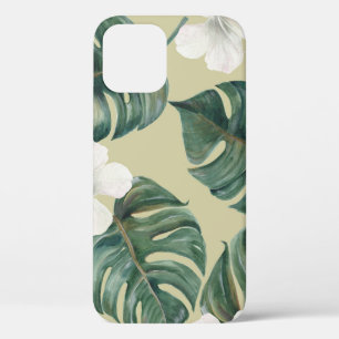 Funda Para iPhone 12 Plantas acuarelas tropicales: patrón sin soldadura