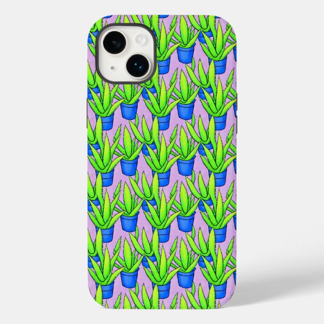 Funda De Case-Mate Para iPhone Plantas de Aloe Vera Patrón Textil (Reverso )