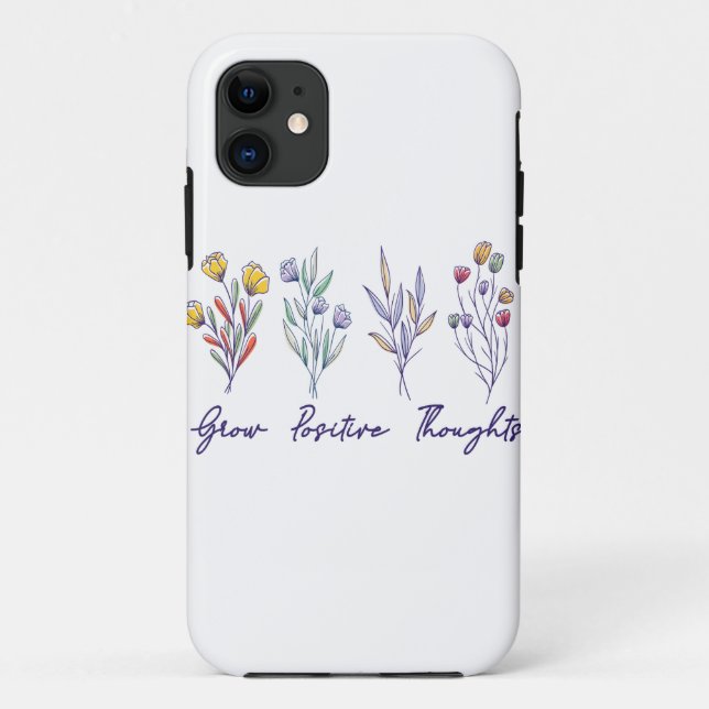 Funda De Case-Mate Para iPhone Plantas Florales de Flor Silvestre (Reverso)