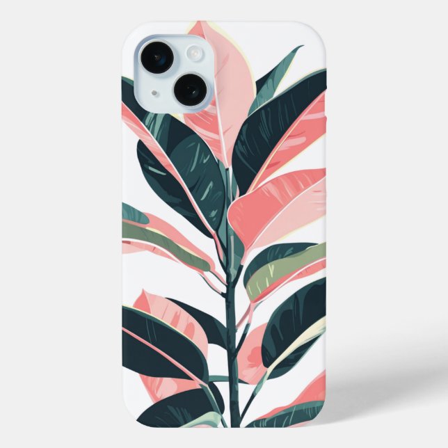 Funda De Case-Mate Para iPhone Plante Caoutchouc – Illustration Nature Minimalist (Reverso )