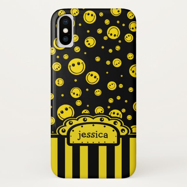 Funda De Case-Mate Para iPhone Plantilla conocida de PolkaDot (Reverso)