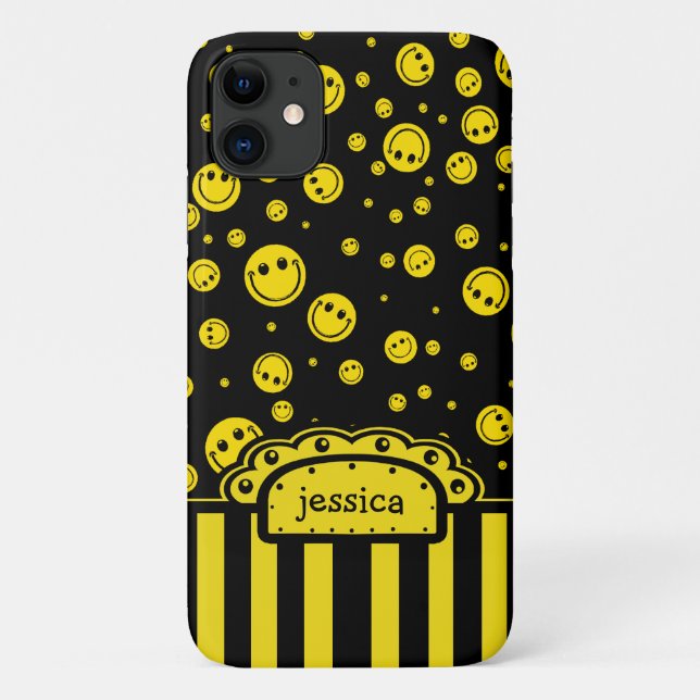 Funda De Case-Mate Para iPhone Plantilla conocida de PolkaDot (Reverso)