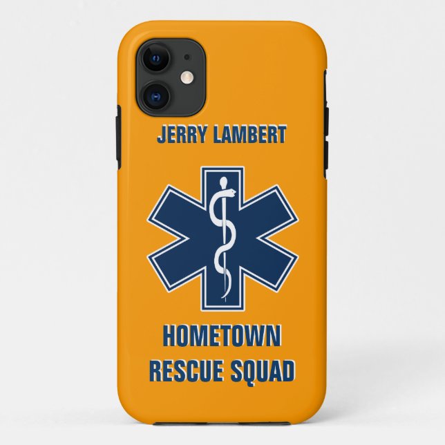 Funda De Case-Mate Para iPhone Plantilla conocida del paramédico EMT (Reverso)