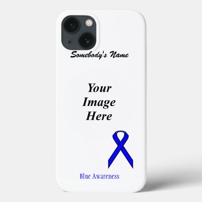 Funda De Case-Mate Para iPhone Plantilla de cinta estándar azul de Kenneth Yoncic (Reverso)