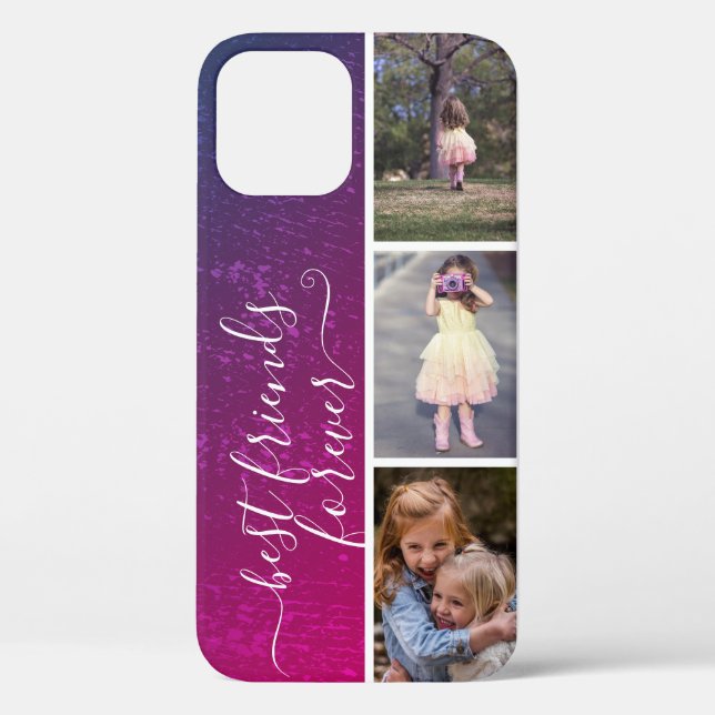 Funda De Case-Mate Para iPhone Plantilla de Collage de fotos infantil de familia  (Reverso )