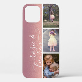 Funda Para iPhone 12 Plantilla de Collage de fotos infantil de Rubor ro