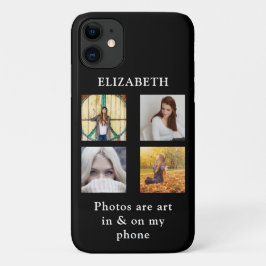 Funda Para iPhone 11 Plantilla de Collage de fotos personalizado con te