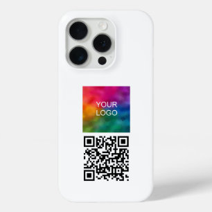 Funda Para iPhone 15 Pro Plantilla de logotipo de envío de código QR de ten