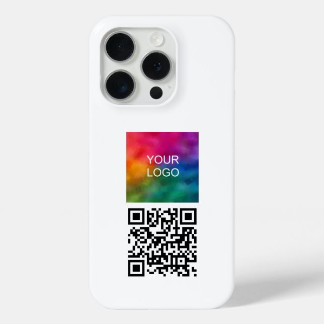 Funda De Case-Mate Para iPhone Plantilla de logotipo de envío de código QR de ten (Reverso )