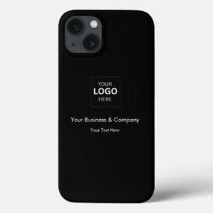 Funda Para iPhone 13 Plantilla de logotipo de negocio de lujo negro per