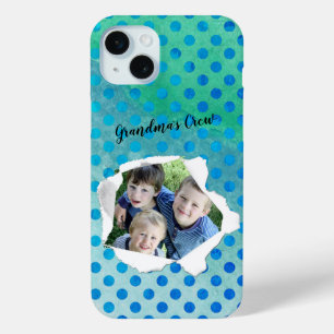 Funda Para iPhone 15 Mini Plantilla de lunares con agujero de perforación pa