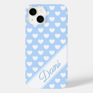 Funda Para iPhone 14 De Case-Mate Plantilla De Nombre Daniela, Azul Y Blanco Cortado