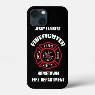 Funda Para iPhone 13 Mini Plantilla de nombre de bombero