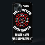 Funda Para iPhone 13 Plantilla de nombre de bombero voluntario<br><div class="desc">Logo del Departamento de Fuego Rojo. Personaliza con tu nombre y departamento. Excelente para bomberos voluntarios y primeros en responder.</div>