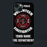 Funda Para iPhone 13 Plantilla de nombre de bombero voluntario<br><div class="desc">Logo del Departamento de Fuego Rojo. Personaliza con tu nombre y departamento. Excelente para bomberos voluntarios y primeros en responder.</div>