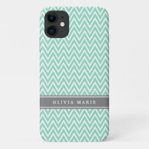 Funda Para iPhone 11 Plantilla de nombre de grises de Microsoft Chevron