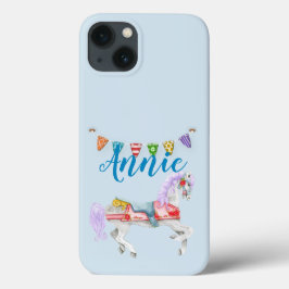 Funda Para iPhone 13 Plantilla de Personalizado de caballo de carrusel