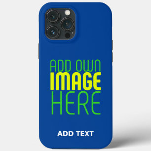 FUNDA PARA iPhone 13 PRO MAX PLANTILLA DE TEXTO DE IMAGEN AZUL DE COBALT EDITAB