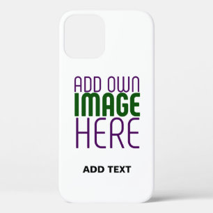 FUNDA PARA iPhone 12 PLANTILLA DE TEXTO DE IMAGEN BLANCA SIMPLE EDITABL