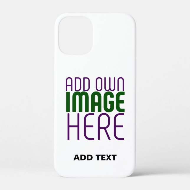 FUNDA DE Case-Mate PARA iPhone PLANTILLA DE TEXTO DE IMAGEN BLANCA SIMPLE EDITABL (Reverso )