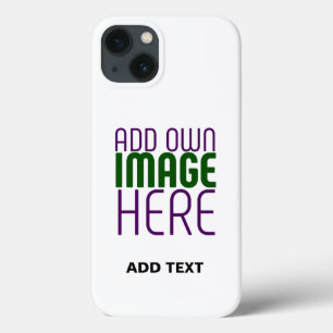 FUNDA PARA iPhone 13 PLANTILLA DE TEXTO DE IMAGEN BLANCA SIMPLE EDITABL
