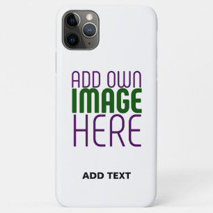 FUNDA PARA iPhone 11 PRO MAX PLANTILLA DE TEXTO DE IMAGEN BLANCA SIMPLE EDITABL