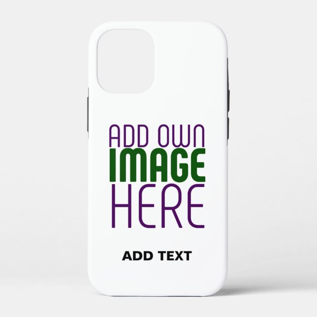 FUNDA DE Case-Mate PARA iPhone PLANTILLA DE TEXTO DE IMAGEN BLANCA SIMPLE EDITABL (Reverso )