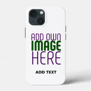 FUNDA PARA iPhone 13 MINI PLANTILLA DE TEXTO DE IMAGEN BLANCA SIMPLE EDITABL