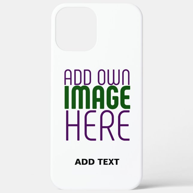 FUNDA DE Case-Mate PARA iPhone PLANTILLA DE TEXTO DE IMAGEN BLANCA SIMPLE EDITABL (Reverso )