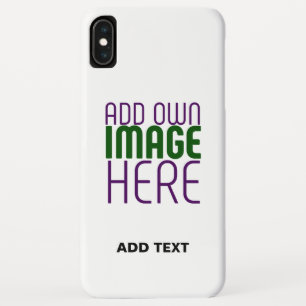 FUNDA PARA iPhone XS MAX PLANTILLA DE TEXTO DE IMAGEN BLANCA SIMPLE EDITABL