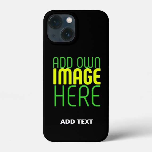 FUNDA DE Case-Mate PARA iPhone PLANTILLA DE TEXTO DE IMAGEN NEGRA SENCILLA EDITAB (Reverso )