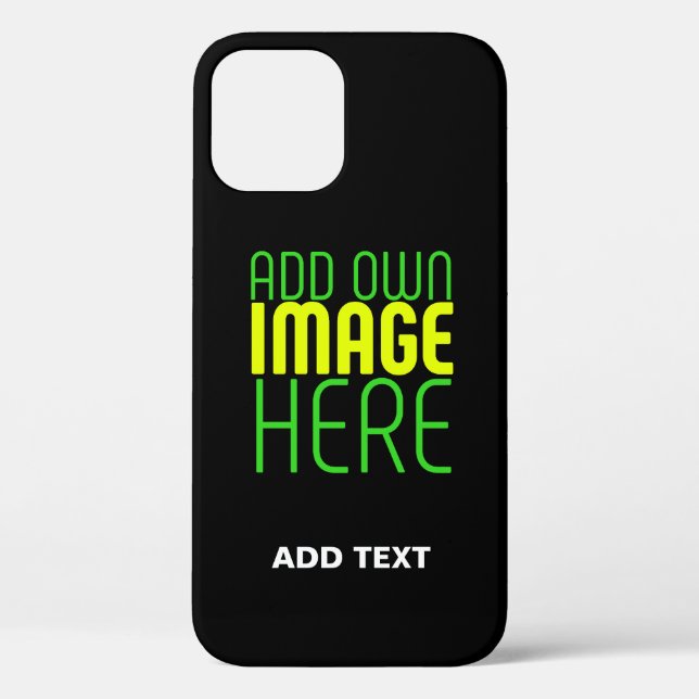 FUNDA DE Case-Mate PARA iPhone PLANTILLA DE TEXTO DE IMAGEN NEGRA SENCILLA EDITAB (Reverso )