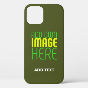 FUNDA PARA iPhone 12 PLANTILLA DE TEXTO DE IMAGEN VERDE DEL EJÉRCITO ED